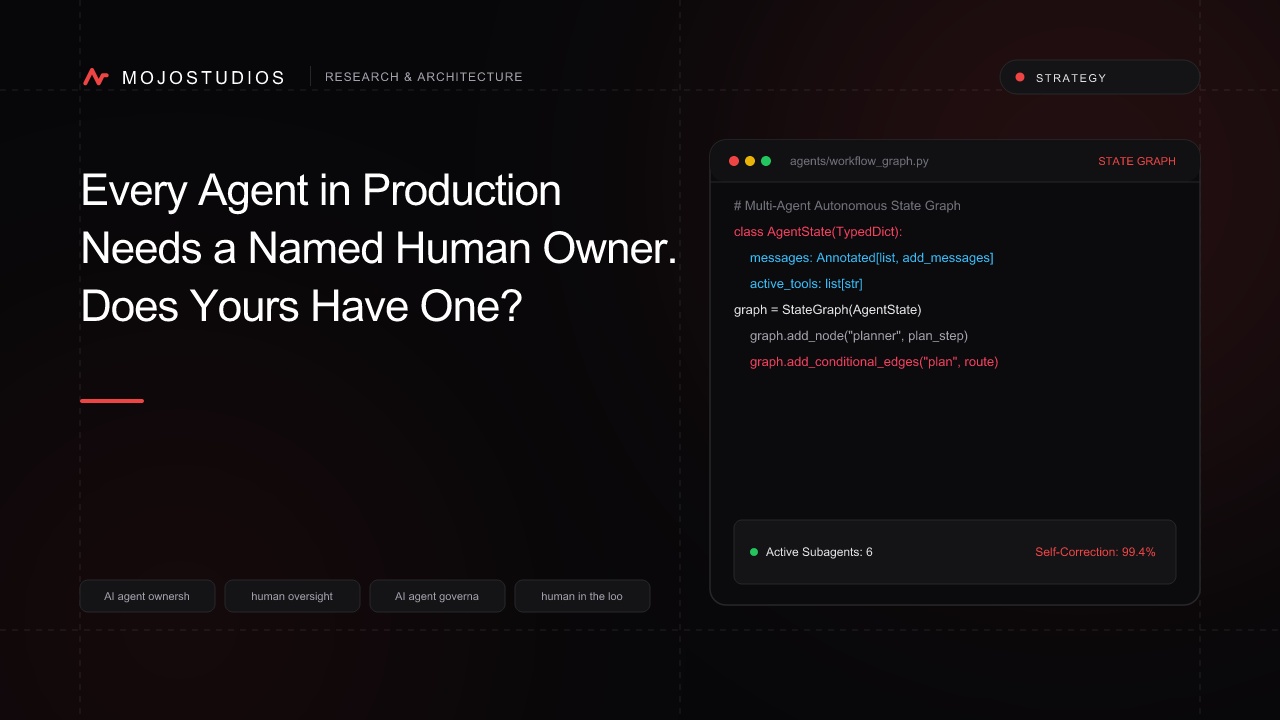 Every Agent in Production Needs a Named Human Owner. Does Yours Have One?
