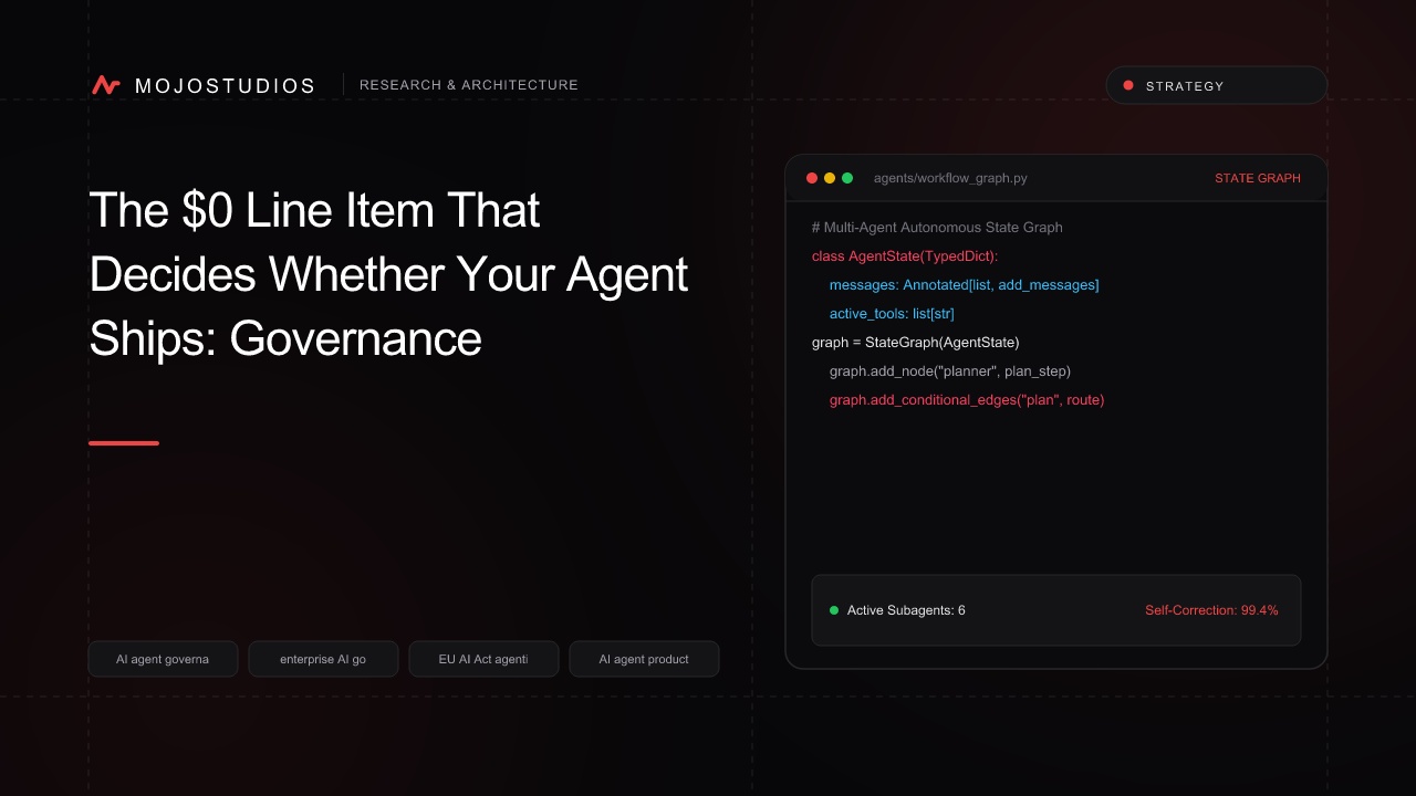 The $0 Line Item That Decides Whether Your Agent Ships: Governance